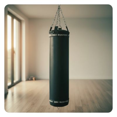 17. PREMIUM Punching Bag + Hoop SBRX Black Empty - 150cm | DBX Bushido
