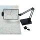 Table-top magnifier mounted on a tabletop