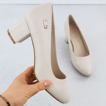 Nude Sergio Leone PB178 block heel pumps