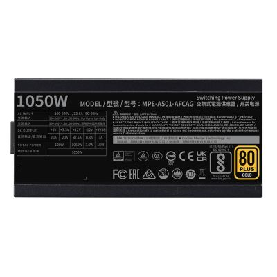 3. Cooler Master MWE Gold 1050 V2 ATX 3.1 1050W 24-pin Power Supply (519279) Black