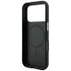 7. Karl Lagerfeld Grained Embossed Ring & Kameo Logo MagSafe Case for iPhone 18 Pro / 17 Pro - Black