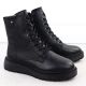 3. Women’s black leather platform ankle boots Rieker 70408-00