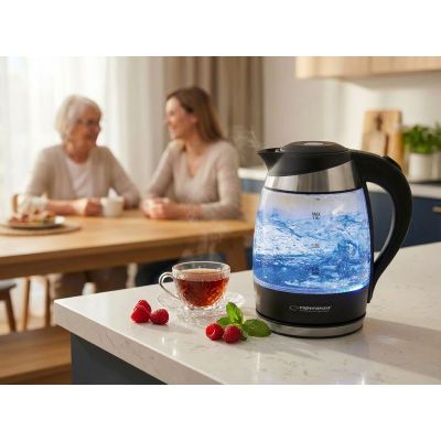 12. Esperanza Gullfoss EKK009 electric kettle (2200W 1.8l; transparent)