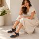 25. Rieker W RKR139 navy blue leather shoes
