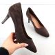 2. Chocolate suede women's pumps, Sergio Leone 1336