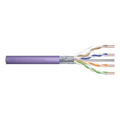 DIGITUS installation cable cat.6, F/UTP, Dca, AWG23/1, LSOH, 305m, purple, reel