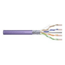 DIGITUS installation cable cat.6, F/UTP, Dca, AWG23/1, LSOH, 305m, purple, reel