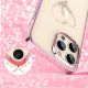 3. Silicone case with Swarovski crystals Kingxbar Wish Series for iPhone 14 Plus - pink