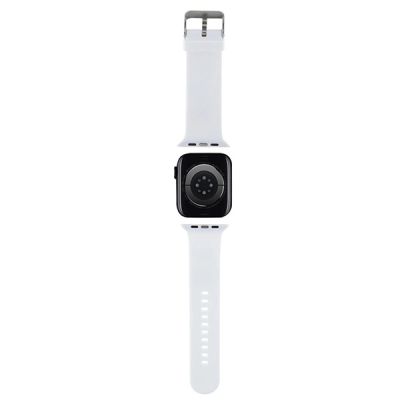 2. Karl Lagerfeld 3D Rubber Choupette Heads Strap for Apple Watch 38/40/41mm - White