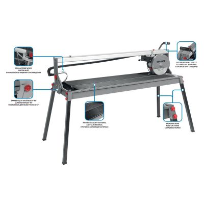 1500W Graphite 250x25 tile cutter, table size 1230x460, cutting range 1200mm