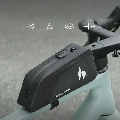7. Rockbros AS-151 RideMate Waterproof Top Tube Bag - Black
