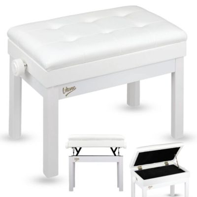 V-TONE PB2 WH piano keyboard bench white tapi