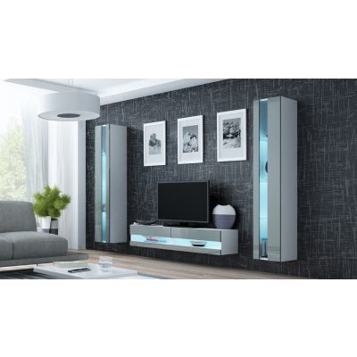2. TV cabinet VIGO NEW '140' 30/140/40 white/gray