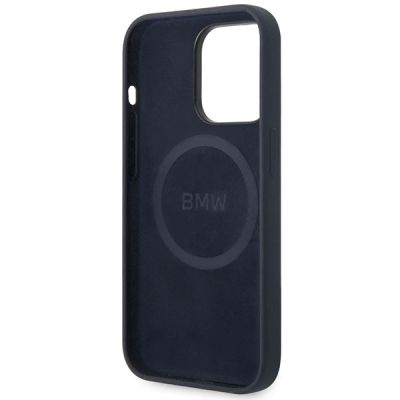 7. Case BMW BMHMP14XSILNA iPhone 14 Pro Max 6.7" navy blue/navy Silicone Metal Logo MagSafe