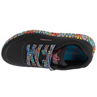 3. Skechers Uno Lite – Subtle Love 314088L-BKMT Black, Size 31