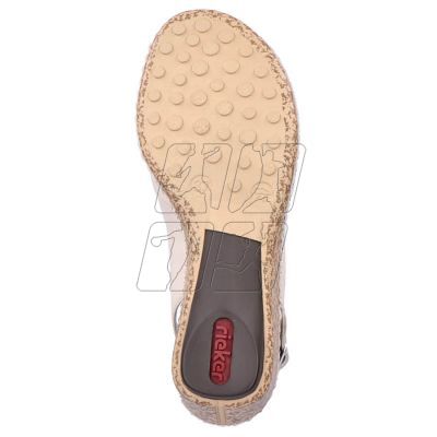 12. Comfortable leather sandals Rieker W RKR682, beige