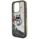 6. Karl Lagerfeld Liquid Glitter Choupette Logo Case for iPhone 16 Pro - Black