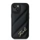 3. Karl Lagerfeld Diagonal Quilted Script case for iPhone 15 Plus / 14 Plus - black