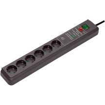 Brennenstuhl Secure-Tec Surge Protection 15.000 A Black 6 x Mains Socket 3 m