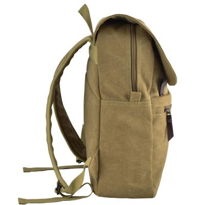 4. Brown Canvas Youth Backpack, SEMI LINE