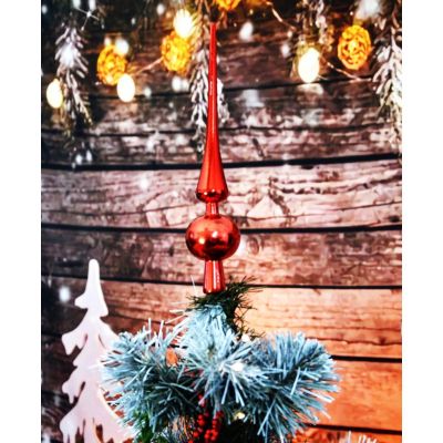 29. CHRISTMAS TREE TOP, HEIGHT 25 CM, RED