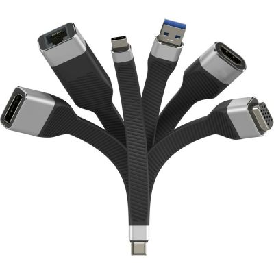 4. Techly ICOC USBC-RJ45 Network Cable Black 0.144 m