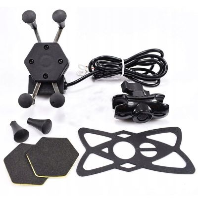 4. FreedConn MC7C phone holder and charger + BM2R head tube mount