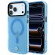 BMW Sign Frosted IML & Metal Logo MagSafe Case for iPhone 18 Pro Max / 17 Pro Max - Blue