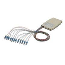 Digitus Fiber Optic Splice Cassette with 12 Pigtails, Pre-Assembled, LC (APC), OS2