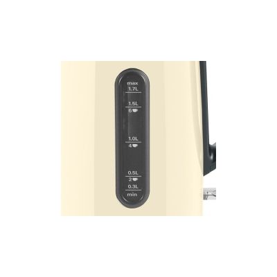 8. Bosch TWK4P437 Electric Kettle 1.7 L 2400 W Beige, Black
