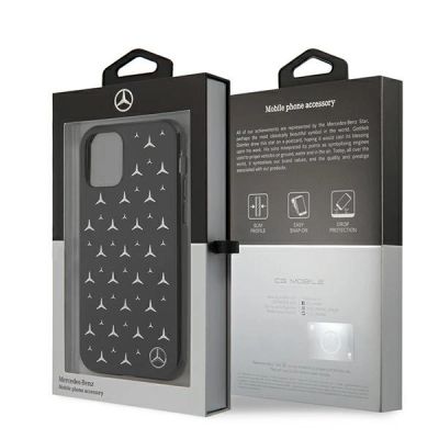 7. Mercedes Silver Stars Pattern Case for iPhone 11 / Xr - Black