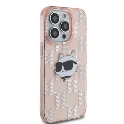 4. Karl Lagerfeld IML Choupette Head & Monogram case for iPhone 14 Pro - pink