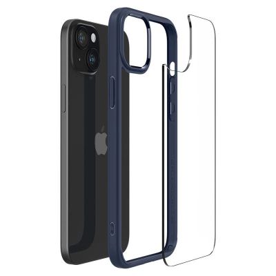 11. Spigen Crystal Hybrid iPhone 15 Plus Case - Clear Blue
