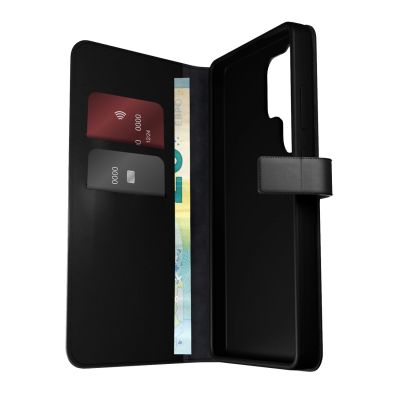 7. Puro Booklet Case with Flip and Wallet for Samsung Galaxy S25 Ultra - Black