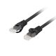 3. LANBERG CAT.6 UTP LSZH CU 0.25M BLACK PATCH CABLE FLUKE PASSED