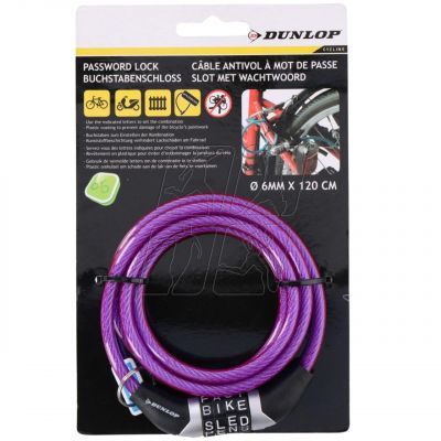3. Dunlop spiral bicycle lock, combination 0.6x120 cm 1042688