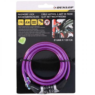 3. Dunlop spiral bicycle lock, code 0.6x120 cm 1042688