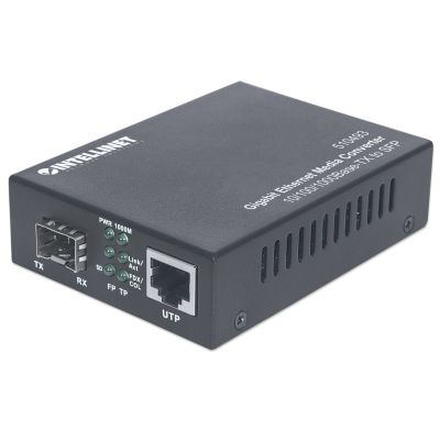 INTELLINET Gigabit Ethernet to SFP Slot Media Converter 510493