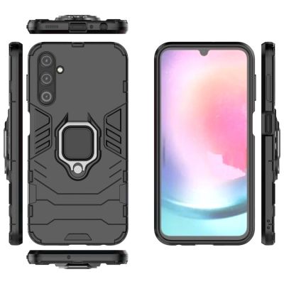 3. Ring Armor case for Samsung Galaxy A24 4G armored cover magnetic holder ring black