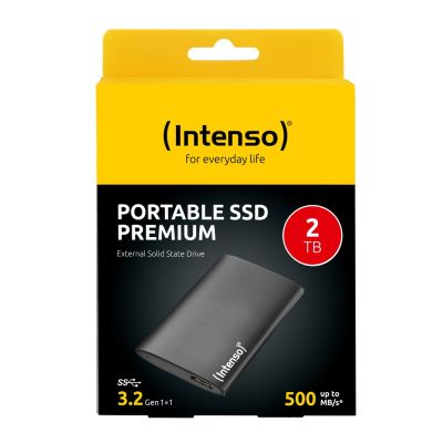 2. INTENSO 2TB External Black USB3.2 SSD Drive