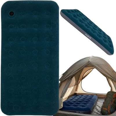 9. FLOCKED MATTRESS FOR 1-PERSON WITH BUILT-IN FOOT PUMP 191x99x22CM 24679