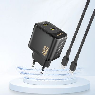 2. Dudao A28PEU PD 45W GaN 2xUSB Wall Charger - Black