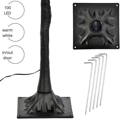 4. Decorative Tree, 100 LEDs, 90 cm, Black