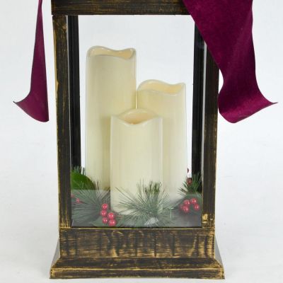 3. LANTERN ADVENT LANTERN LED 60CM 3 CANDLES BLACK