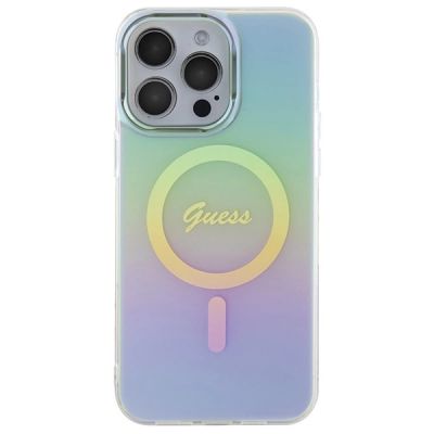 3. Guess IML Iridescent MagSafe case for iPhone 15 Pro - turquoise