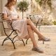 5. Women's flat sandals with pewter decoration S.Barski 61-6040