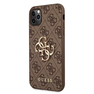 2. Guess 4G Big Metal Logo Case for iPhone 11 Pro Max - Brown