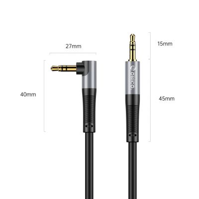 2. Orico AXW Mini Jack 3.5mm Male to Male Angled Audio Cable 3m - Black