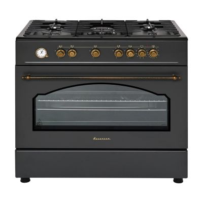 Ravanson Retro KWGE–90AR gas-electric cooker (black)