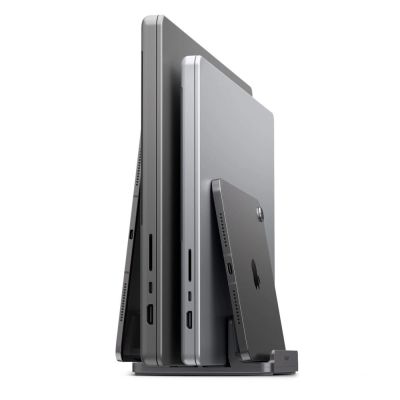 3. Spigen LD208S4 Desk Organizer for Laptops, Tablets, Smartphones, Keyboards - Gray
